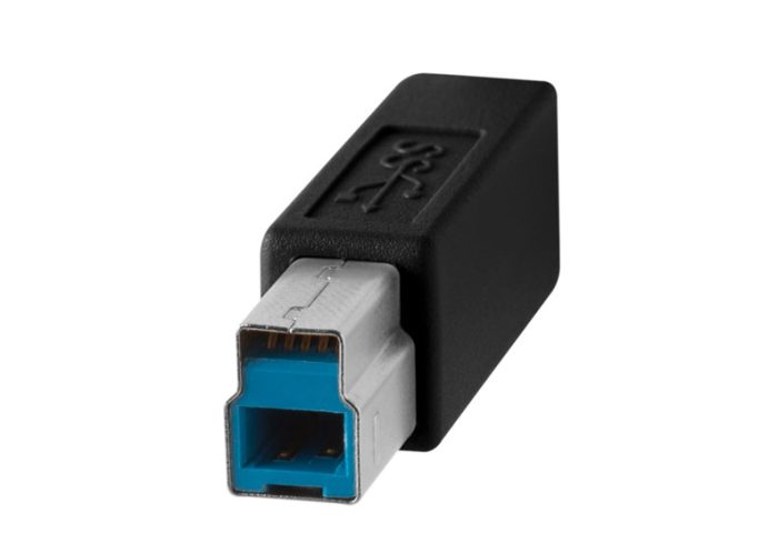 CUC3415 BLK TetherPro USB C to 3.0 Male B 15 BLK usb b tip angle
