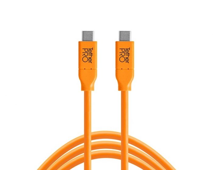 Tethertools cuc03-org tetherpro usb-c to usb-c, 3′ (.9m) orange cable