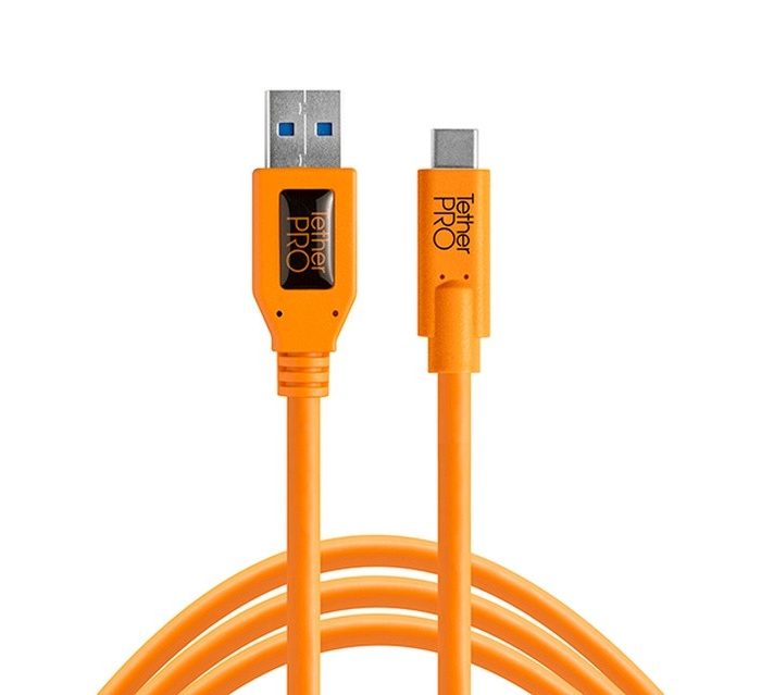 Tethertools cuc3215-org tetherpro usb 3.0 to usb-c, 15′ (4.6m) orange cable