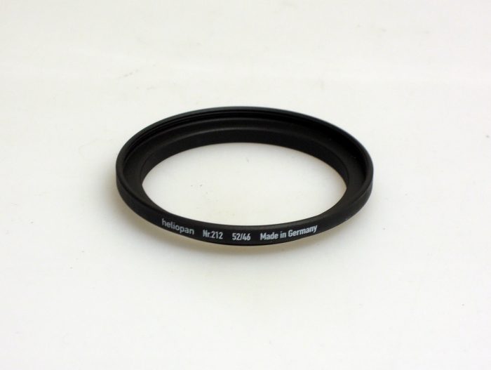 Heliopan adapter/stepping ring up to 52mm (filter) – 46mm