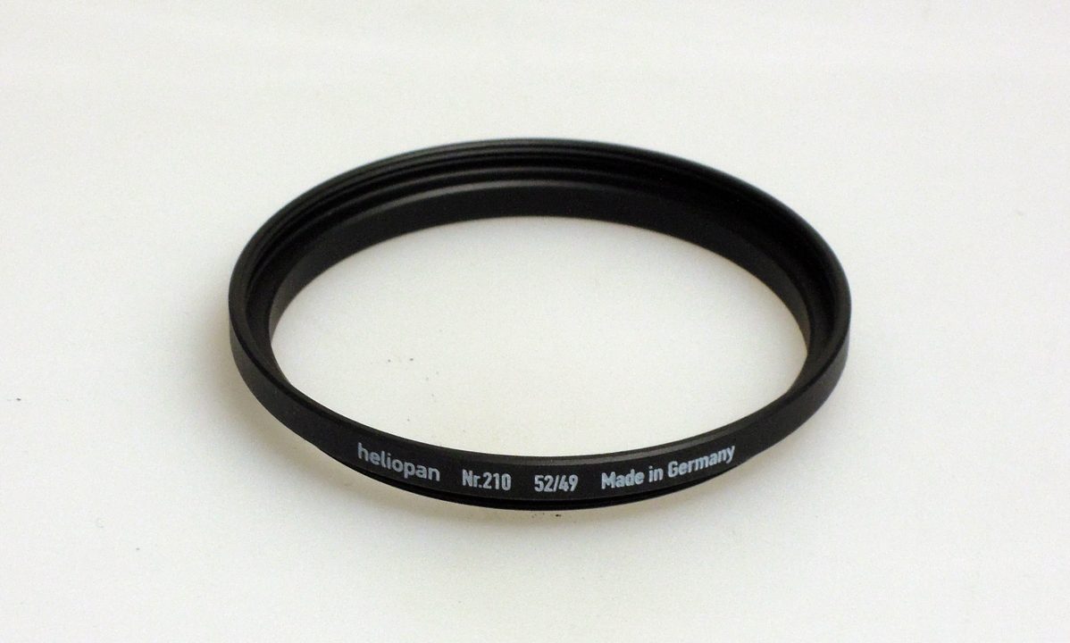 Heliopan adapter/stepping ring up to 52mm (filter).