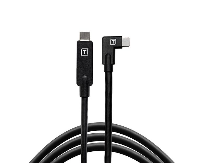 tetherpro usb c to usb c right angle cable CUC15RT BLK main