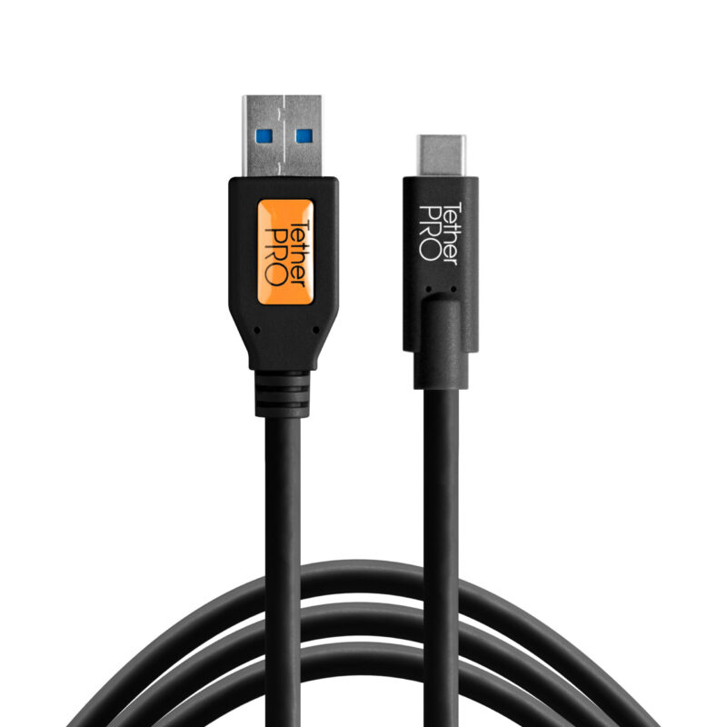 TetherTools TetherPro CUC3215-BLK USB 3.0 to USB-C Cable 4.6m