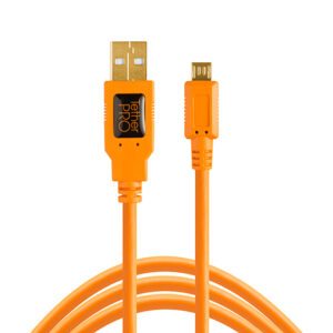 TetherTools TetherPro CU5430-ORG USB 2.0 to Micro B 5 Pin Cable 4.6m