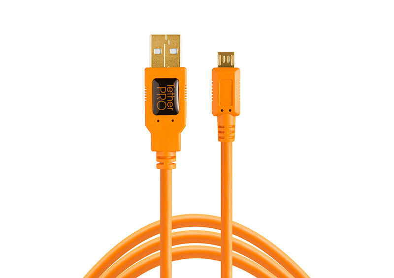 TetherTools TetherPro CU5430-ORG USB 2.0 to Micro B 5 Pin Cable 4.6m