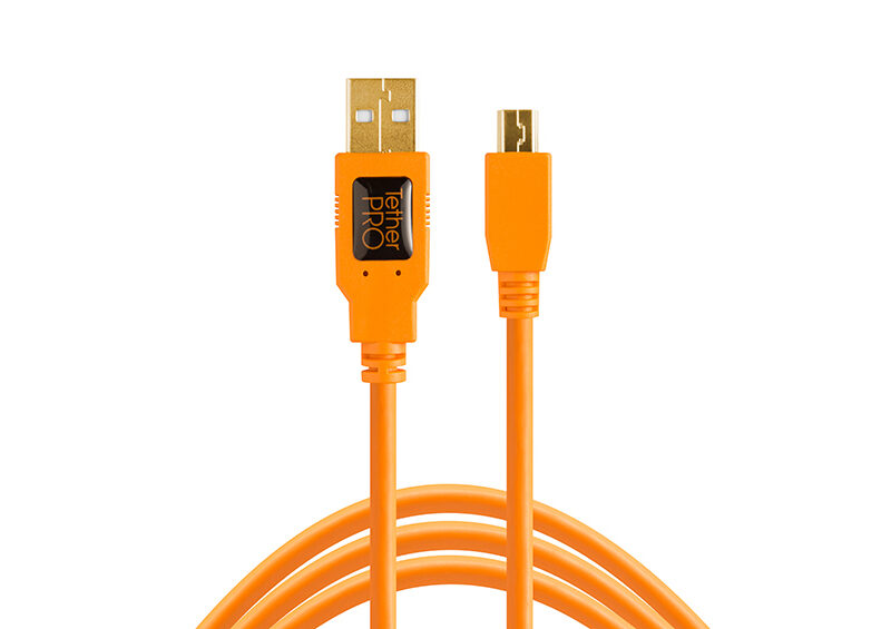 TetherTools TetherPro CU5451-ORG USB 2.0 Mini B 5 Pin Cable 4.6m