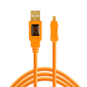 TetherTools TetherPro CU8015-ORG USB 2.0 to Mini B 8 Pin Cable 4.6m