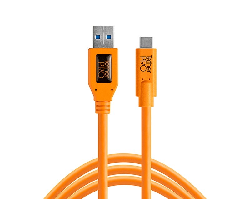 TetherTools TetherPro CUC3215-ORG USB 3.0 to USB-C Cable 4.6m