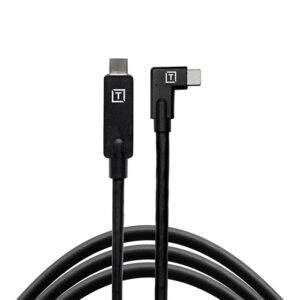 TetherTools TetherPro CUC15RT-BLK USB-C to USB-C Right Angle Cable 4.6m